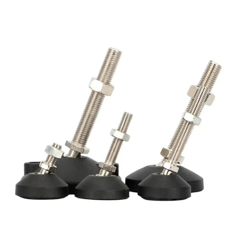 12 Pack Thread Leveling Feet Kit Straighten Tables And Chairs Fast Settle Uneven Floors swivel base feet set with adjustable threads.