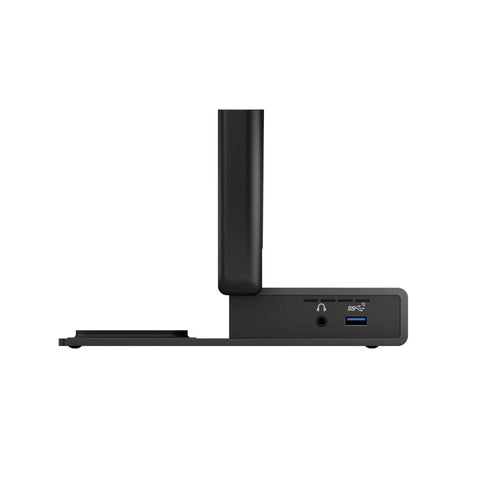 Legit Thunderbolt 5 MacBook Docking Station side view showcasing ports and clean black shell design.