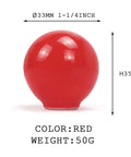 Fresh Pop Of Red Ceramic Cabinet Knobs 6 Pack For Kitchen Drawers Cupboards And Dressers 1-1/4 Inch circular red ceramic knob.