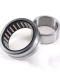 Two Piece Heavy Duty Needle Roller Bearing Precision Engineered Cylindrical Construction Built Tough For Seamless High Speed Performance Rock Solid Load Handling Wear Resistant Chromium Steel Fits 55 By 80 By 25 in close-up view.