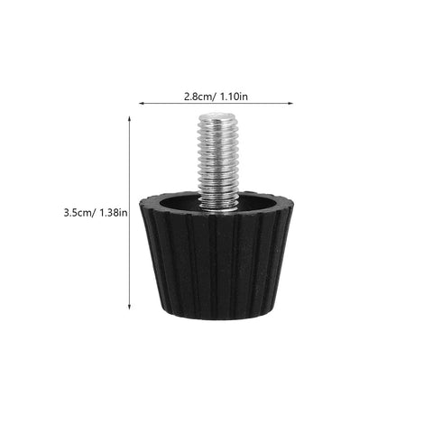 Adjustable Screw-In Furniture Levelers With Anti-Slip Pads, Heavy-Duty Threaded Feet For Chairs And Tables, size measurement detail