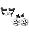 Ride Ready Road Bike Shifter Pair With Slick Shifting 2x11 Speed Mechanical Levers Compatible With Shimano Ultegra R8000 And R7000 Systems, includes 160mm disc brake rotors.