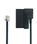 USB-C to barrel connector radar detector power cable, 3.6-foot length, black, shown in detail with connectors visible.