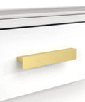 10 Pack Gold Cabinet Handles And Finger Pulls, 7 9/16 Inch Edge Pulls For Cabinets, Drawers, Cupboards, And Closets