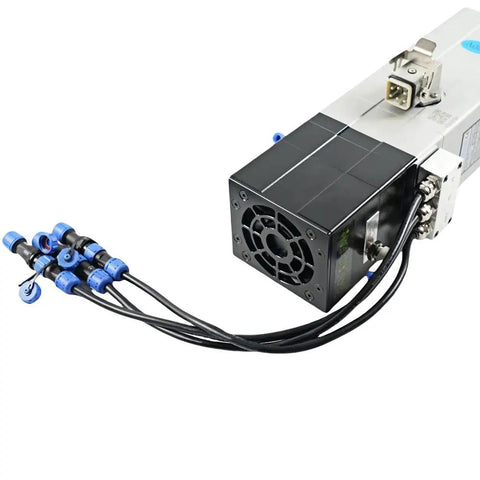 Battle Tested Air Cooled Square Spindle Motor For Cnc Routers 2.2Kw with cables, designed for quick wood or steel cuts.