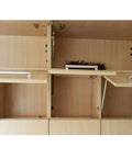100N 22 Lb Hydraulic Heavy Duty Cabinet Gas Lift Struts With Soft Close Hinges installed in wooden cabinets