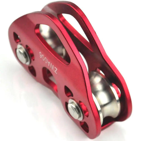 Heavy Duty Zip Line Trolley Pulley With Bearings And Stainless Steel Sheaves For Mountaineering And Rock Climbing 30 kN Load