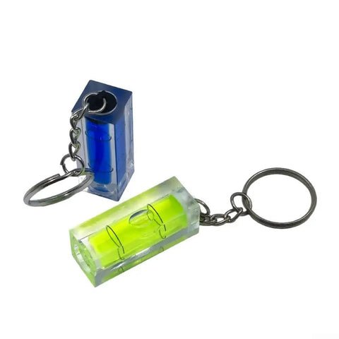 Green for bullseye Square for spirit Level Bubble Inclinometer for PTZ keychains in blue and green acrylic.