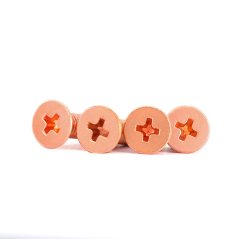 Premium Pure Copper Countersink Screws Flat Head Phillips Drive for reliable electrical grounding and shop repairs.