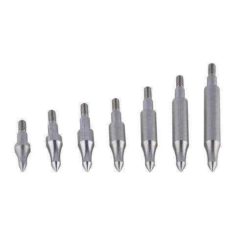 Archery Screw In Arrow Points Set, 12 Stainless Steel Field Tips, 75 100 125 150 200 250 300 Grain, Fit Recurve And Compound Bows, Displayed