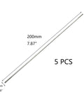 Built Tough M2 Threaded Stainless Steel Pushrod Linkage Rods For Rc Airplane Servos And Control Arms 200Mm By 2Mm 5 Pcs