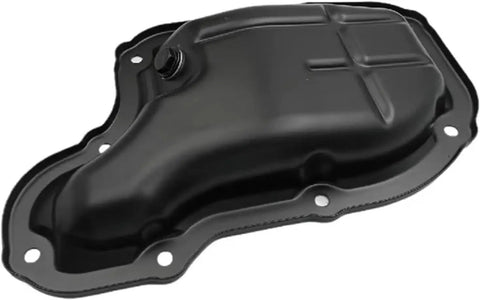 Premium Car Oil Drain Pan For Nissan Micra Iv And Micra Note Years 2010 To 2024 Transmission Fluid Sump Kit With Sealing Gasket To Keep Engine Smooth And Reliable black steel pan with bolt holes