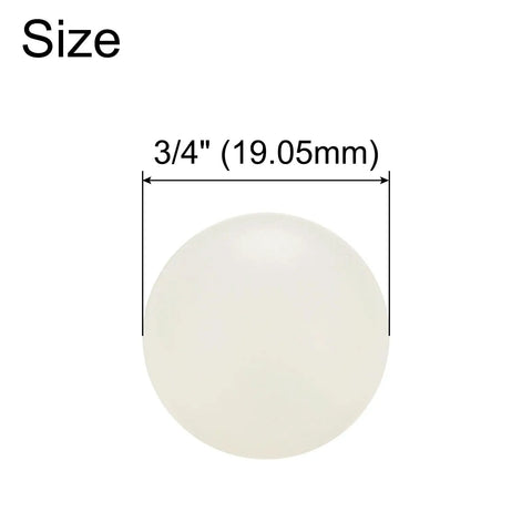 3/4 inch (19.05mm) white nylon bearing ball from the 20 Pack White Nylon Bearing Balls Three Quarter Inch G2 Precision set.