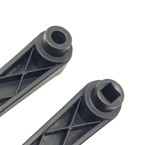 3.15 Inch Nylon Crank Handle For Drill Press And Milling Machines, round and square mounts, black finish close-up