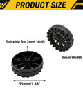 40 Pc Plastic Vehicle Wheels With 20 Pc Metal Axles For RC Cars Trucks Drones Robots Helicopters Diy Model Toys, 1.38 inch diameter