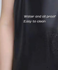 Close-up of Pro Grade Heavy Duty Vinyl Apron Big Ol Extra Large 43 By 29 Inch showing waterproof black vinyl surface.