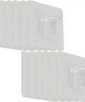Drill-Free Self Adhesive Shelf Brackets 12 Pack Sturdy Cabinet Clips for Bookshelves Wardrobes and Kitchen Shelves Transparent No Residue