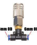 Heavy Duty Air Blow Gun Kit With 16 Ft Coiled Polyurethane Hose High Flow Pneumatic Air Duster Tool nozzle with 6mm OD fittings.