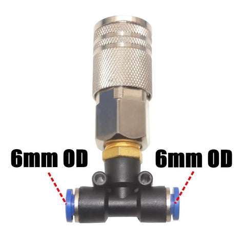 Heavy Duty Air Blow Gun Kit With 16 Ft Coiled Polyurethane Hose High Flow Pneumatic Air Duster Tool nozzle with 6mm OD fittings.