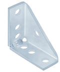 4 Pack 90 Degree Gusseted Fitting For 1-5/8 Inch Strut Channel Electro-Galvanized Corner Brackets 7 Hole Pattern Seven Thirty-Second Inch Thick