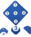 Two Piece Rubber Fencing Targets Wall Mounted Weatherproof Practice Targets For Fencing And Archery Blue Color Built Tough For Home Gym Or Outdoor Range Training, dark blue target with numbers