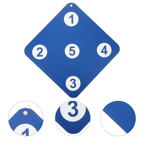 Two Piece Rubber Fencing Targets Wall Mounted Weatherproof Practice Targets For Fencing And Archery Blue Color Built Tough For Home Gym Or Outdoor Range Training, dark blue target with numbers