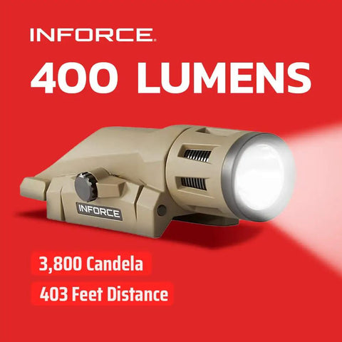 400 Lumen Gen 2 Weapon Light With White Light And IR Flat Dark Earth Finish Built From Nylon For Tough Durability Made In USA