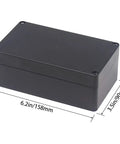 Knockout IP65 Waterproof Junction Box Heavy Duty Abs Plastic Enclosure For Outdoor Electronics Built Like A Tank Against Weather Zero Stress Diy Mounts 158 X 90 X 60 Mm side view with dimensions.