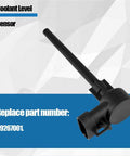 Coolant Level Sensor Replacement N9267001 for Peterbilt and Kenworth trucks, black plastic sensor with long probe