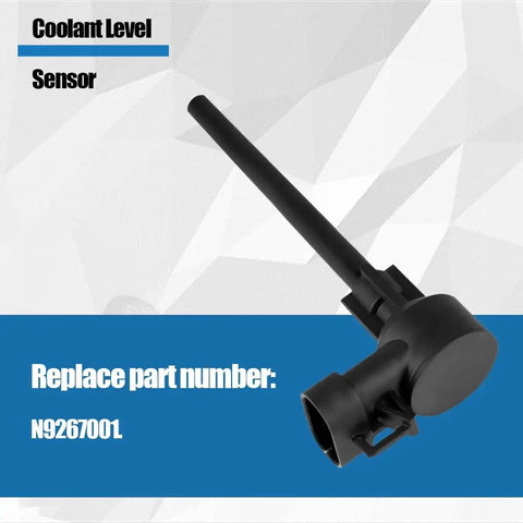 Coolant Level Sensor Replacement N9267001 for Peterbilt and Kenworth trucks, black plastic sensor with long probe