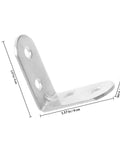 Sturdy Stainless Steel Right Angle Shelf Brackets 12 Piece Set For DIY Wood Frames And Table Legs Support Easy Install Corner Connectors