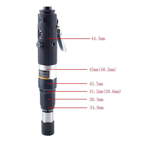 Pneumatic tapping machine showcasing precise measurements, durable aluminum alloy construction, and air-powered design for smooth threading.