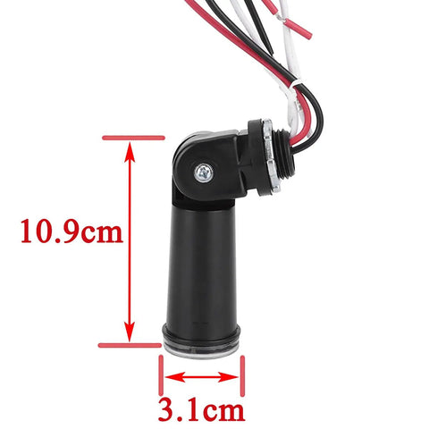 Outdoor Photoelectric Sensor 120V AC Photocell Light Switch Dusk To Dawn Swivel Mount dimensions 10.9cm x 3.1cm