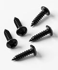 Top Tier Heavy Duty Size 6 X 3/4 Inch Pan Head Phillips Drive Sheet Metal Screws 100 Pack Black Oxide 304 Stainless Steel.
