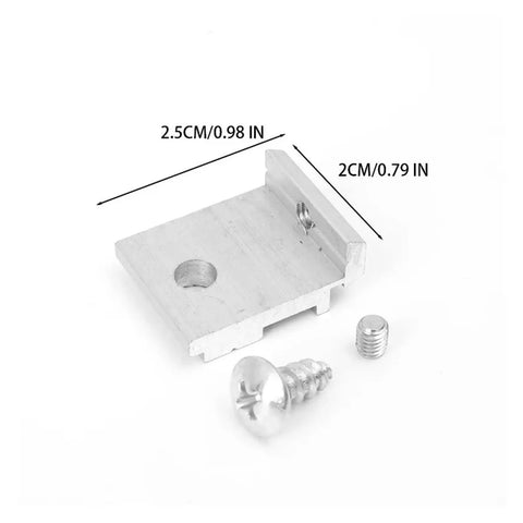 Beefy Aluminum Alloy Shelf Mount Bracket Corner Support For European Standard 30, shown with screws