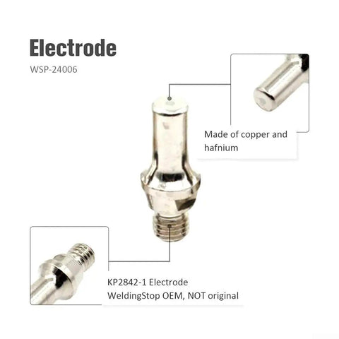 Electrode component from Lincoln Plasma Torch Consumables Kit 16 Pcs For Tomahawk 375 LC25 KP2842 1 To KP2842 5