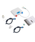 Instant Hot Water Heater Tankless 5.5Kw Electric On Demand Unit Featuring Touchscreen Control And Rust Proof Stainless Steel Body Delivering Kickin Fast Heat For Bathrooms And Kitchens Daily with installation accessories and manual.