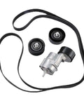 Top Rated Belt Tensioner And Idler Pulley Kit Replaces 6PK2125 With 25281-25000 Fits 2.0L 2.4L Engines black belt, pulleys, and tensioner assembly