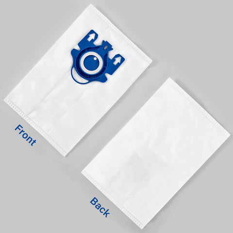 Front and back view of 14 Pack 3D AirClean Vacuum Bags Replacement for Classic C1 Complete C1 Complete C2 Complete C3 S227 Series