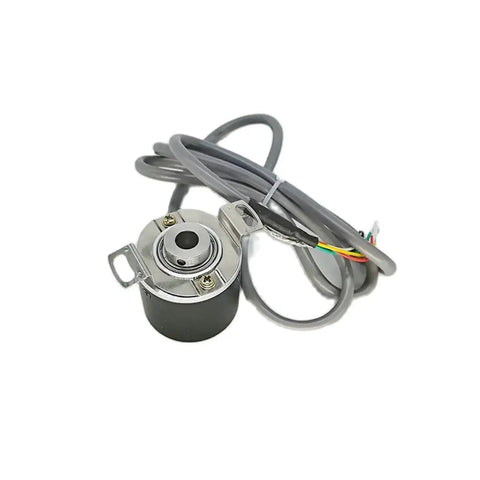 Front view of Incremental Optical Rotary Encoder With Hollow Shaft Bore 6mm Or 8mm Through Hole 100 200 360 500 1024PPR 5V Line Driver