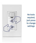 Dual Combination Humidity Sensor With Separate Light Switch For Bathroom Exhaust Fan Auto Ventilation On Humidity And Air Circulation Moisture Control Single Pole 0.25 HP White showing no tools required