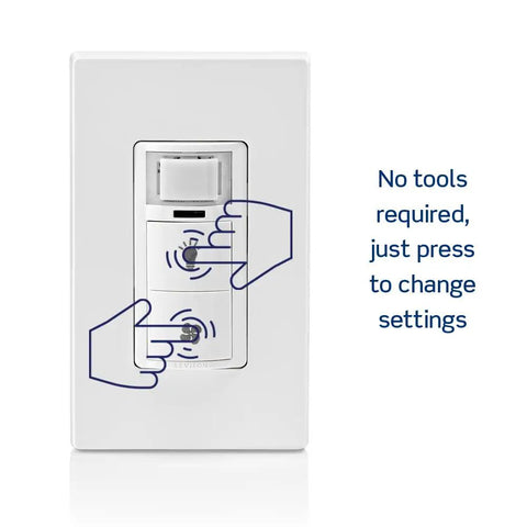 Dual Combination Humidity Sensor With Separate Light Switch For Bathroom Exhaust Fan Auto Ventilation On Humidity And Air Circulation Moisture Control Single Pole 0.25 HP White showing no tools required