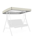 Beefed Up Outdoor Swing Canopy Replacement Cover Waterproof Top For 75x47 And 84x48 Inches on swing frame with reinforced edges.