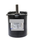 Top Shelf 28W 10RPM Synchronous Motor 110V AC Permanent Magnet Geared Reducer with 8MM Eccentric Shaft, black casing.