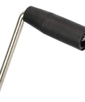 Close-up of the handle of a Crank Powered Portable USB Emergency Generator For Outdoor Camping And Disaster Prep