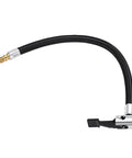 Heavy Duty Tire Inflator Extension Tube Self Locking Air Chuck 30 Cm Flexible Hose Extender, braided black hose
