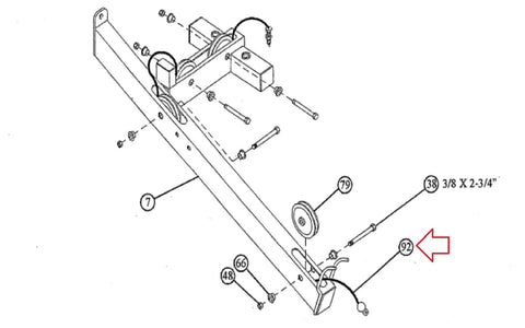 Illustration of Heavy Duty 73 Inch Cable Assembly Replacement Part for Home Gym Systems showing components and parts layout.
