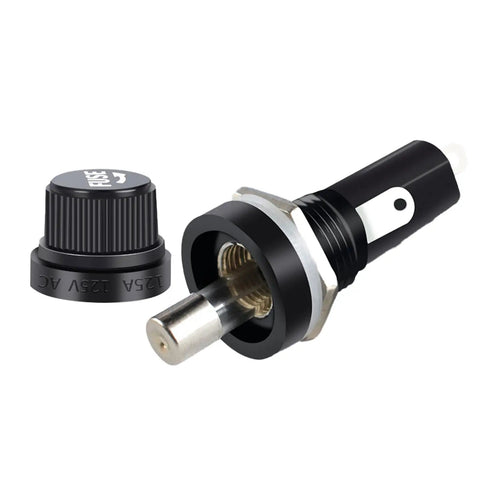 4 Pcs 6x30mm Fuse Holders For Panel And Chassis Mount Glass Fuse Sockets With Fast Blow 15A Fuse Kit close-up view