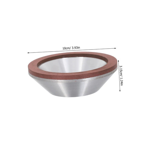 Diamond Cup Grinding Wheel Perfect For Metal And Stone Sharpening Tasks, 10cm diameter, durable silver finish for angle grinders.