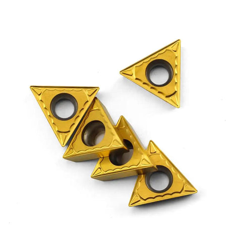 Carbide Turning Inserts TCMT16T304 TCMT32.51 Positive Cutting Action For Steel And Cast Iron Long Tool Life Low Friction Tin Coated
